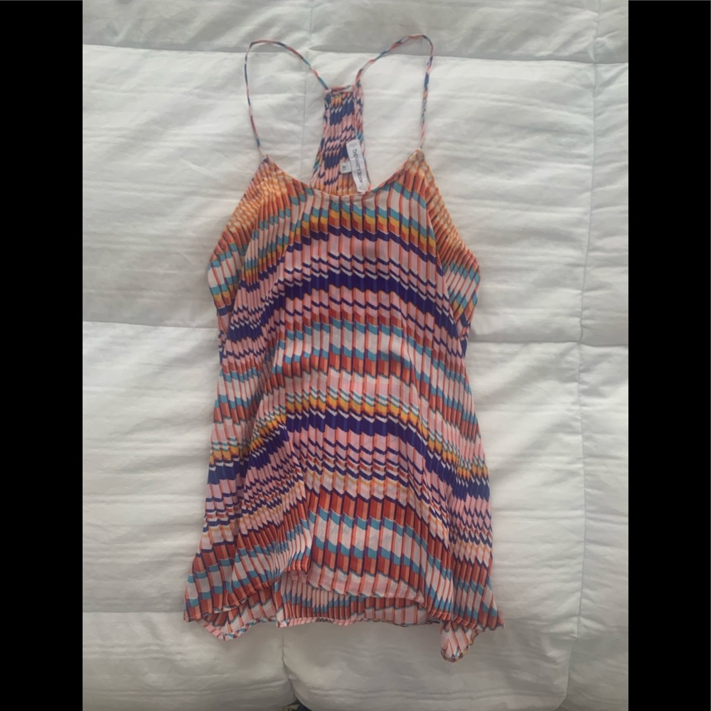 Multi Colored Spaghetti Strap Tank